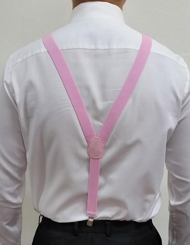 Suspenders in Pastel Pink